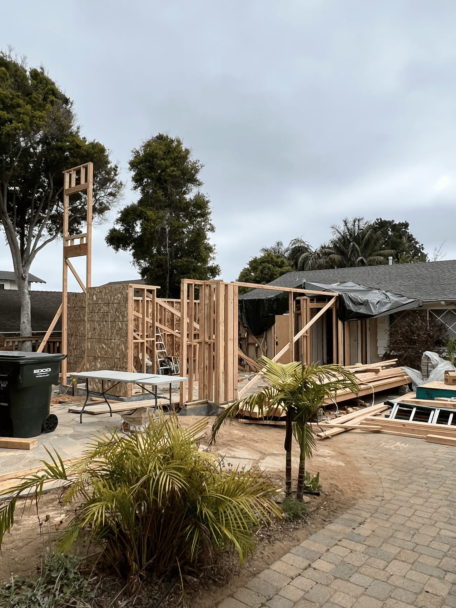 Project underway at the start of construction